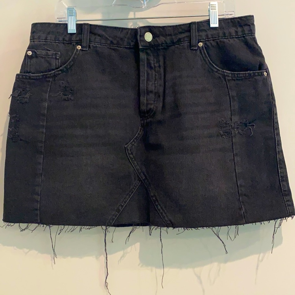 MISS SELFRIDGE  Black Denim Skirt